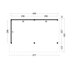  Tuindeco | Overkapping Bergen XL | Type 2 | Zwarte Wanden 211157-10